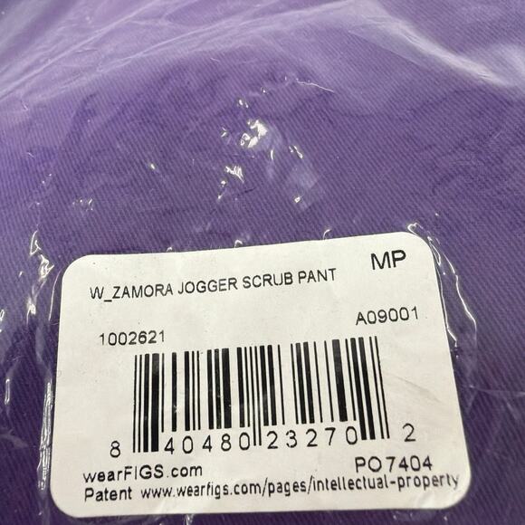 Figs Women's Digital Grape Zamora Jogger Scrub Pants Petite Size MP - Picture 3 of 14